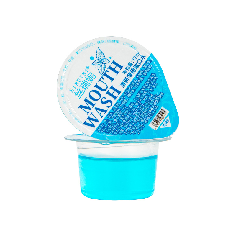 Disposable Mouthwash Jelly Cup Individually Packed 12ml Portable Second-Throw Mint Mouthwash for Oral Cleaning Hotels