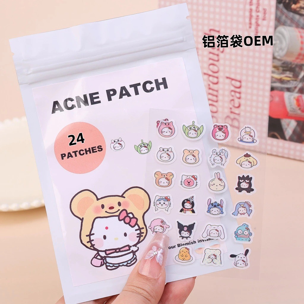 Многоцветные акне наклейки PE гидроколлоидная бумага пластиковый алюминиевый пакет заводской источник кросс-граничная оптовая продажа Юго-Восточная Азия