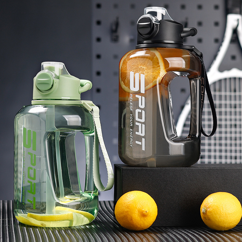 Интернет-знаменитый стакан Тон фитнес большой емкости спортивная бутылка пластиковый стакан с соломкой