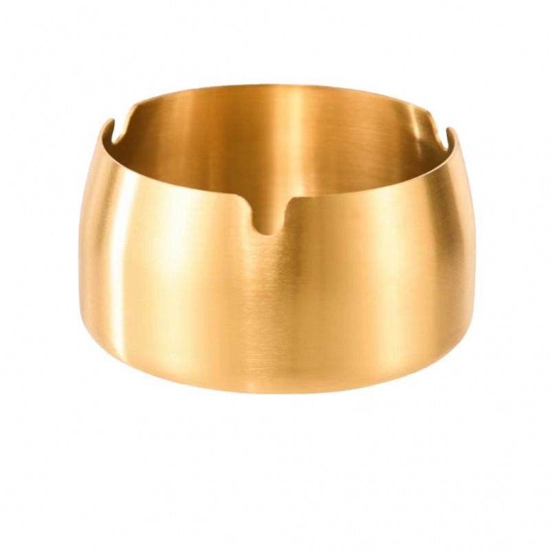 Stainless Steel Ashtray Household Windproof Hotel Internet Cafe Special Ashtray Thickened Windproof Anti-ash Ashtray