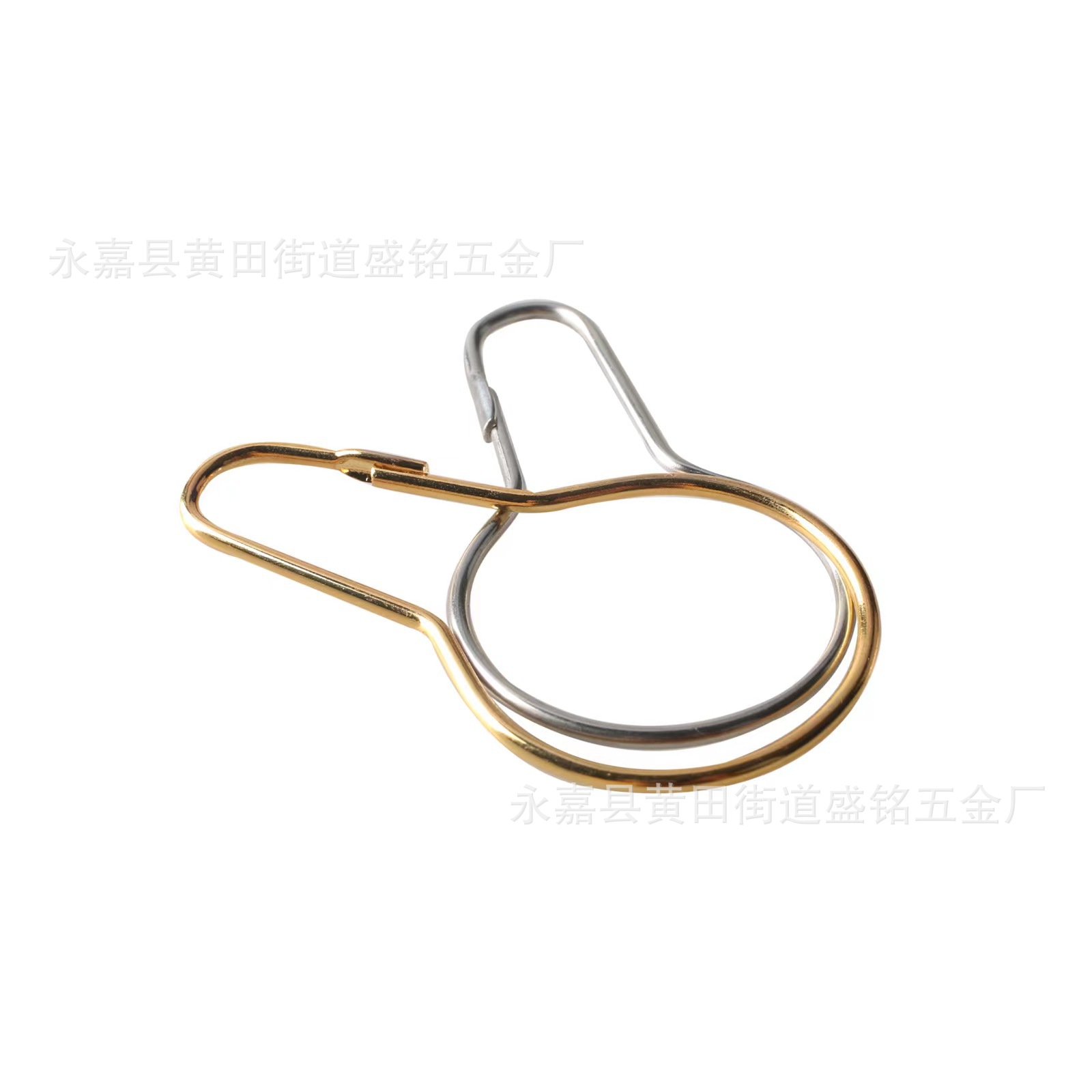 Beadless metal shower curtain hook gourd buckle metal rust-free Hook hardware shower curtain buckle factory direct wholesale