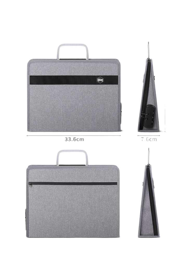 Stamp Storage Box Business License Storage Bag A3 Original Copy with Password Lock Stamp Bag Office Stamp Bag License