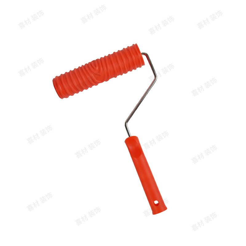 Embossed rubber roller random texture paint roll brush horizontal vertical random embossing roller brush