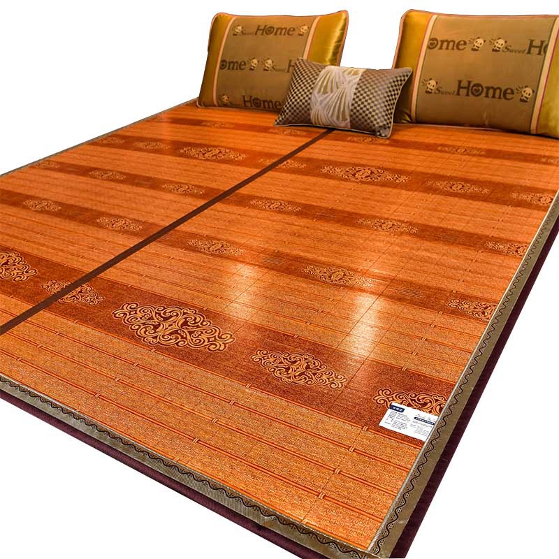 Bamboo mat full bamboo 1.5m foldable home bamboo mat double-sided mat rattan mat student dormitory straw mat