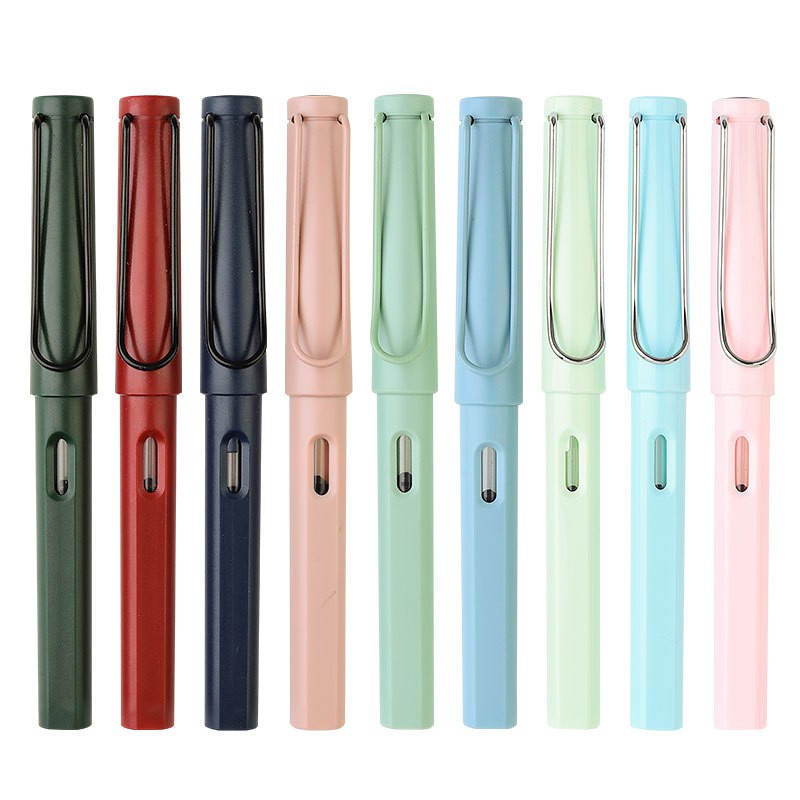 Morandi Pen for Students Holding Pen in Positive Posture Can Replace Ink Sac High Color Value Pupils Special Writing Pen LOGO