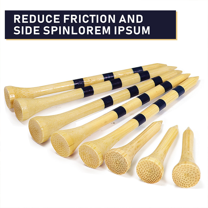 Golf Spikes Bamboo Spikes 70Mm/83Mm Wood Color Ball Holder t Tee Golf Course Supplies Bamboo Spike Ball Tee
