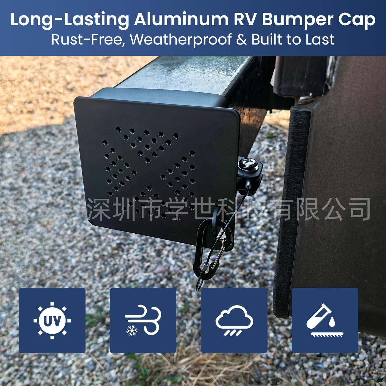 Amazon's Popular Metal Rv Bumper Cover Camper Bumper Trailer Accessories Cover Insect-Proof Ventilation Holes