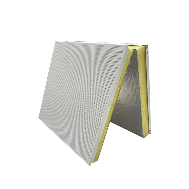 Perforated Sound-Absorbing Panel Integrated Ceiling Soundproofing Aluminum Gusset Plate Perforated Aluminum Composite Sound-Absorbing Panel Ceiling Perforated Sound-Absorbing Panel