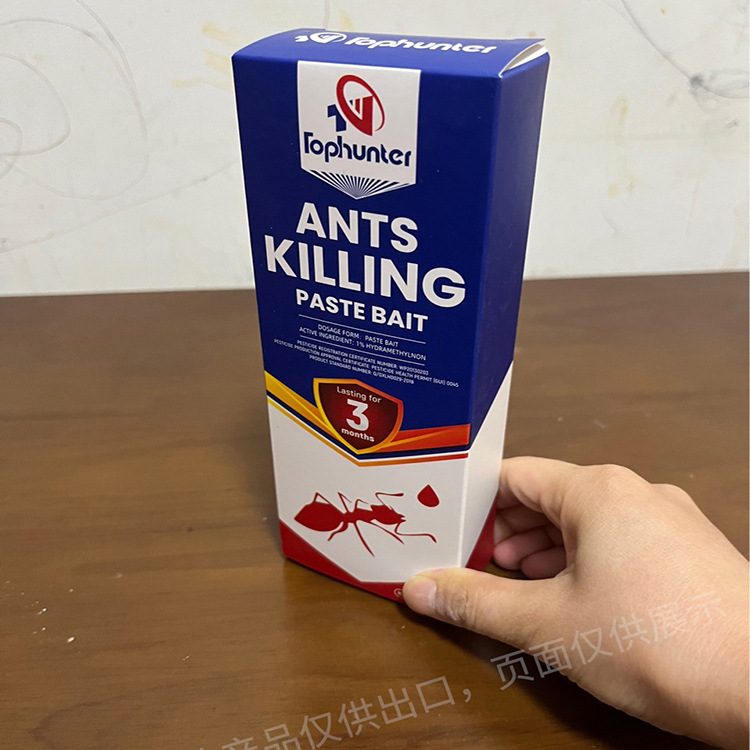 Борьба с муравьями 1% фтором, антигрибковый препарат, упаковка на английском, 10 г, оптовая продажа, клей для муравьев