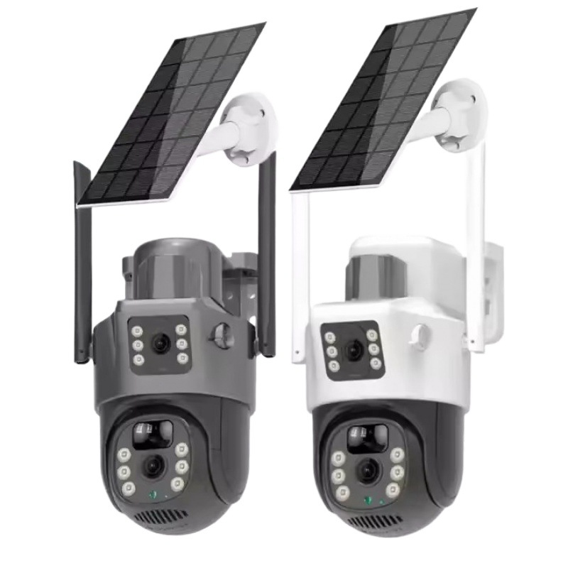 Hot-Selling Item V380 Solar Monitoring 4g Camera Binocular Dual-Screen Home Outdoor Low-Power Camera