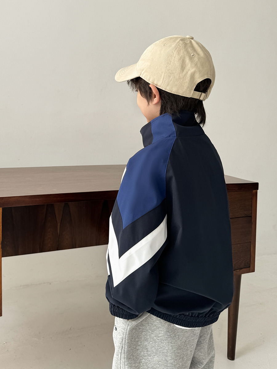 Haima's 2022 New Autum Style Boys' Stand-Up Collar Jacket Jacket Kidsren's Korean Style Autum Clothes Trendy