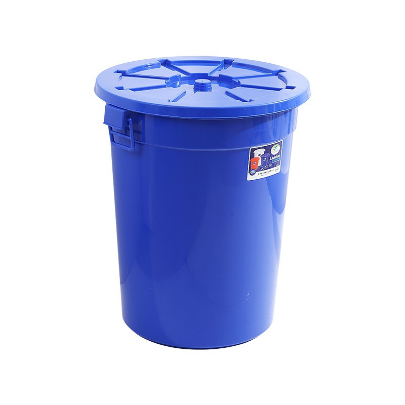 Huamao Food Grade Large Plastic Water Storage Barrel Mite Round Rubber Barrel Large Capacity with Lid Water Barrel Thickened Barrel Household