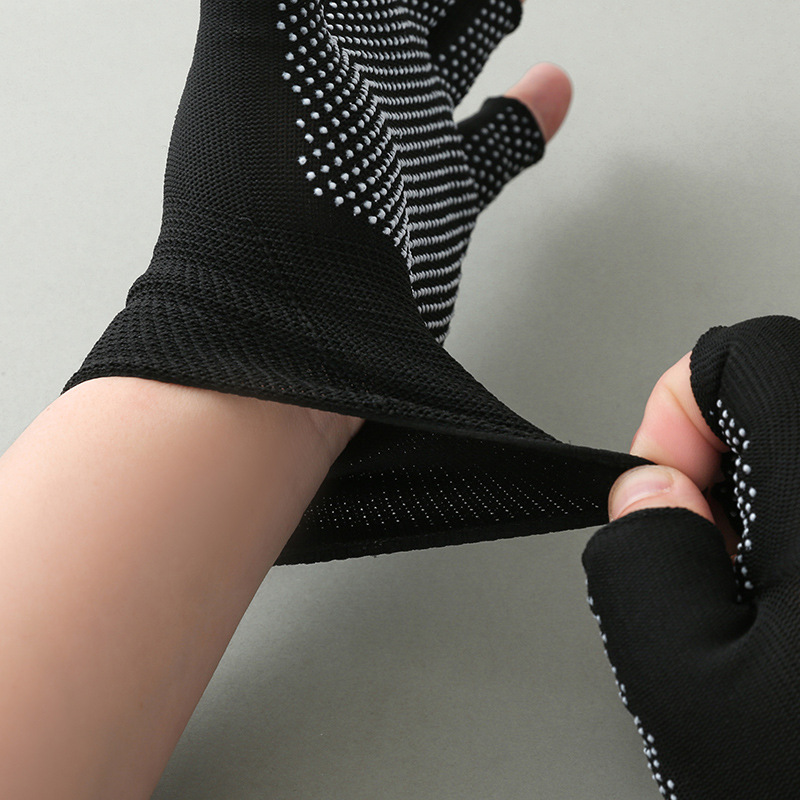 Exposed Five-Finger Gloves for Men and Women, Non-Slip, Wear-Resistant, Breathable, Leaky 5-Finger Packing Work, Broken-Finger Nylon Dispensing Labor Protection Gloves