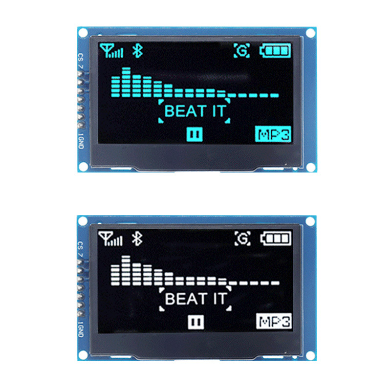 2.42-inch OLED display 12864 dot matrix monochrome module Module 7-pin SPI LCD module 2.4