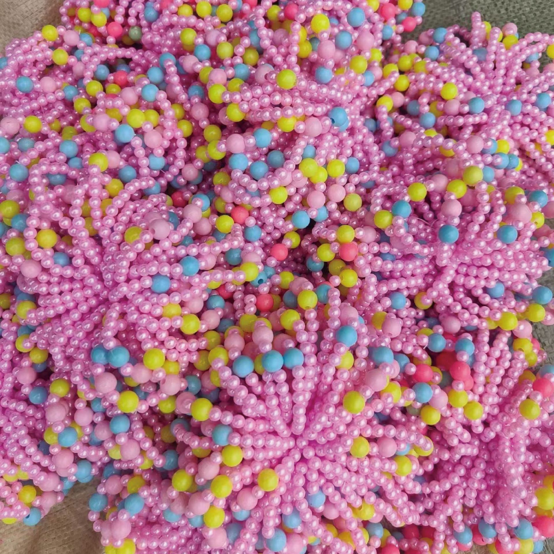 Year of the Dragon New Korean Color Imitation Pearl Bracelet Children's Bracelet Ornament Princess Toy Accessories Wholesale Two Yuan Store