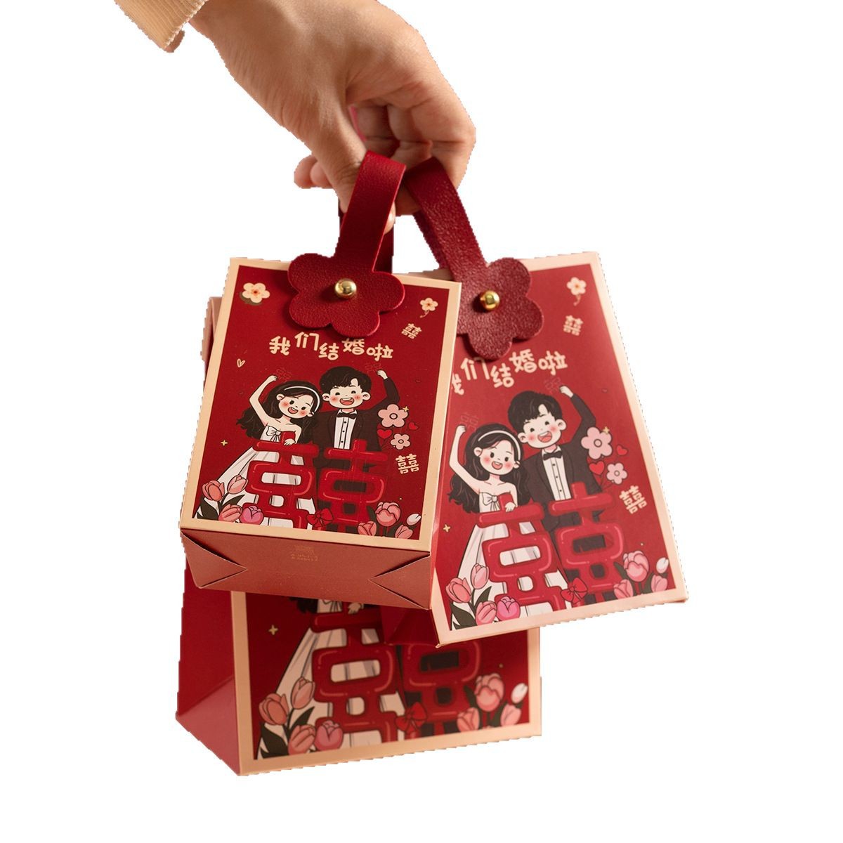 Candy Finished Gift Box Sugar-Containing Wedding Engagement Matching Wedding Sugar Package Creative Chinese Style Hand Gift Candy Wholesale