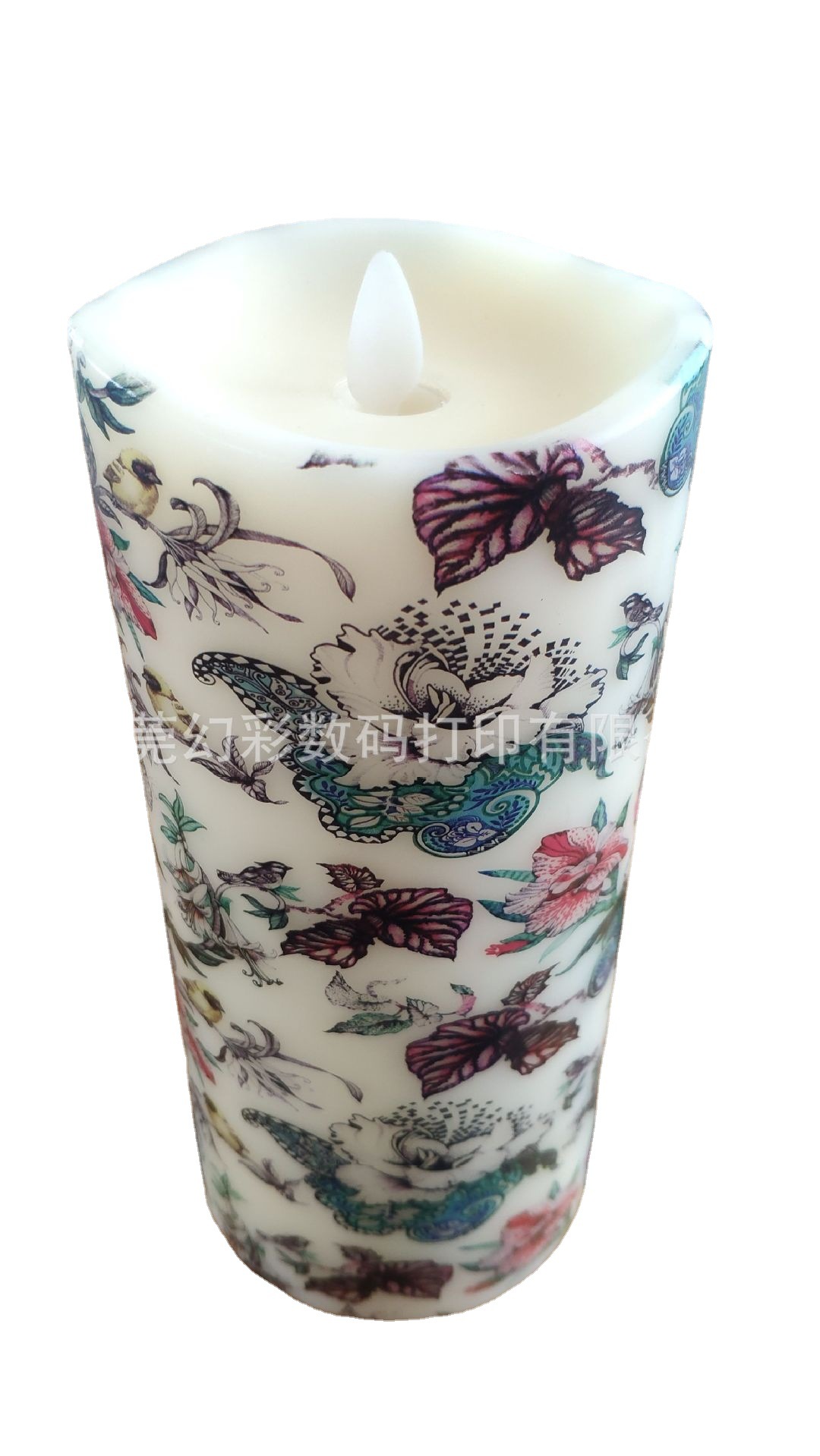 Uv Printing 3D Embossed Pattern Led Wax Cylinder Column Wax Full Version Digital Printing Logo Inkjet Processing