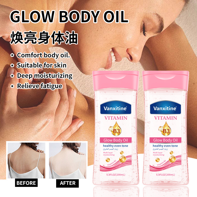 Cross-border Body oil Vitamin B3 Body Oil Wash-free Open Back Push Back Scraping Moisturizing Body Gel Massage Oil