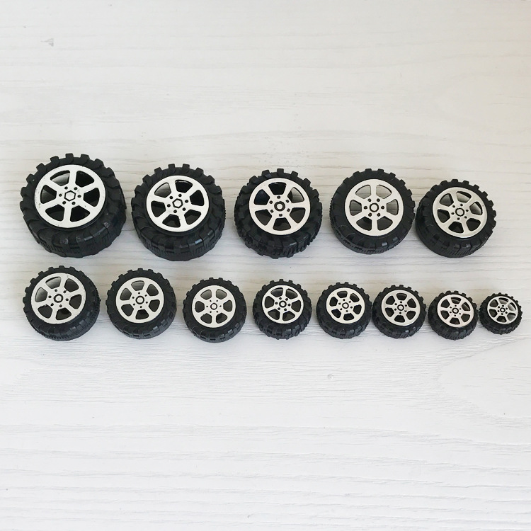 33mm Toy Wheel Plastic Wheel Inertia Car Children's Teaching Aids Technology Small Making Parts DIY Toy Accessories