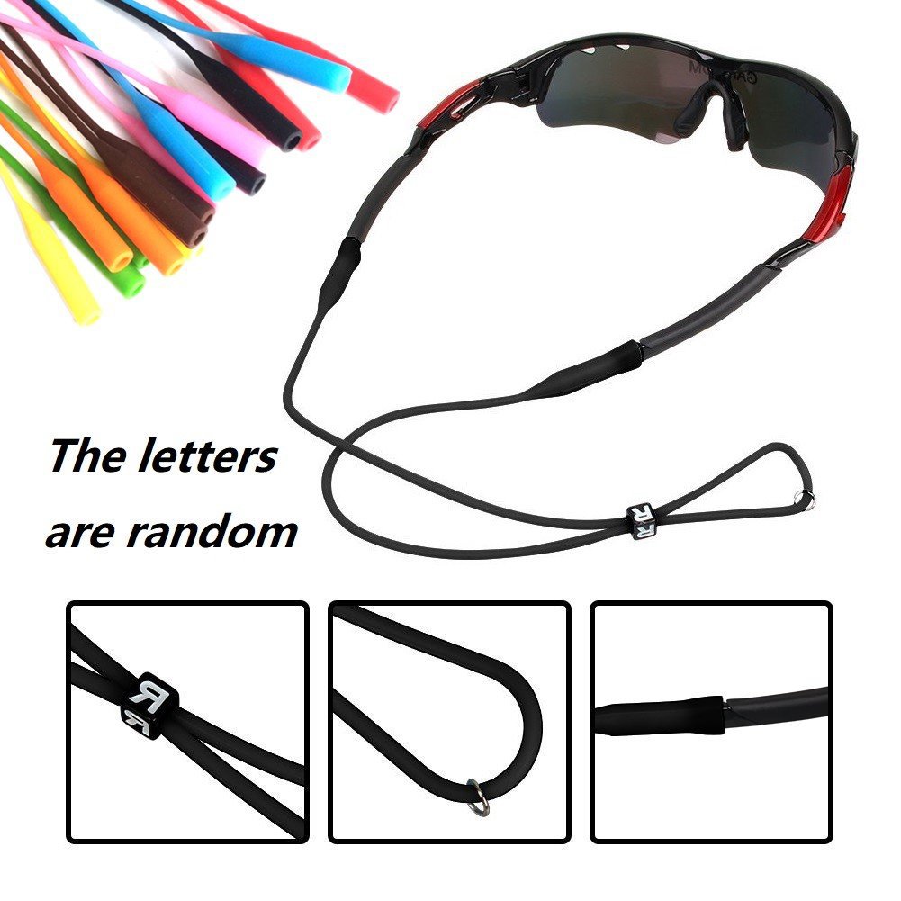 Customized Sports Glasses Holder, Colorfulful Silicone Glasses Strap, Adjustable Sunglasses Elastic Holder