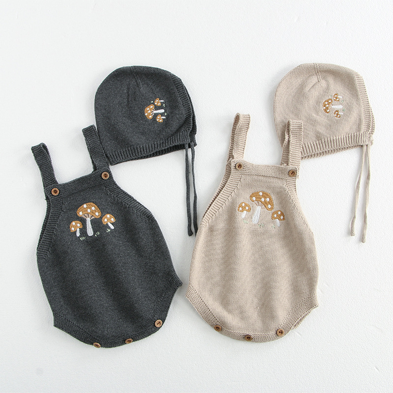 Baby Long-Sleeved Knitwear Sling Harem Bag Fart Clothing Baby Fashionable Full Moon Jumpsuit Newborn Sling Crawl Suit
