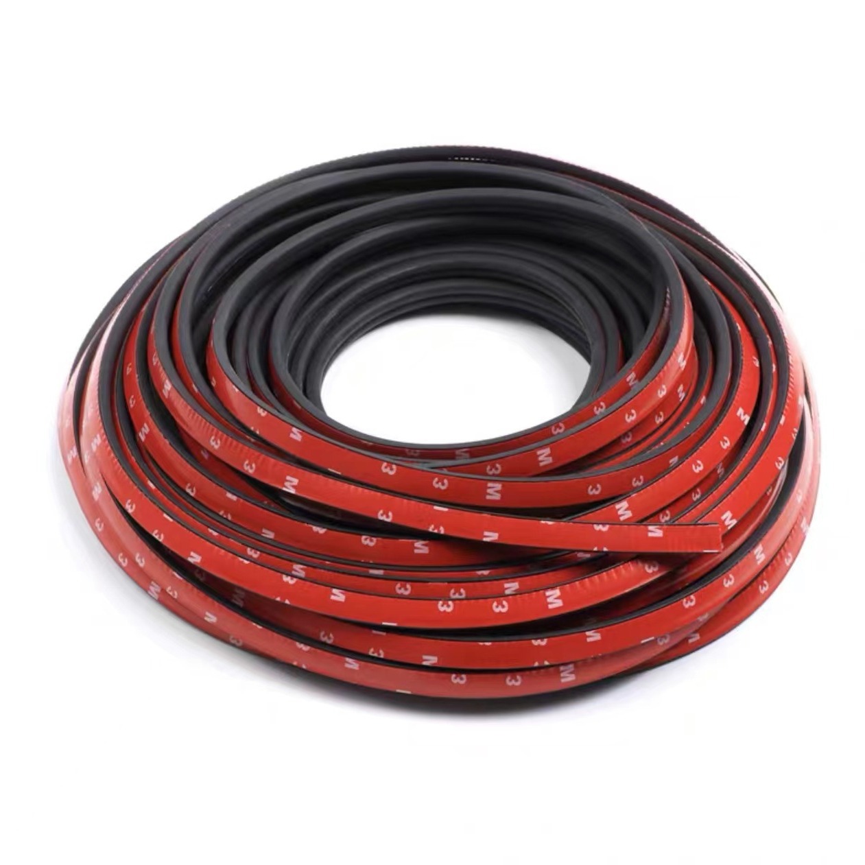 Car sealing strip double-layer sound insulation strip five-hole door thickened hood trunk dustproof and anti-water leakage adhesive strip