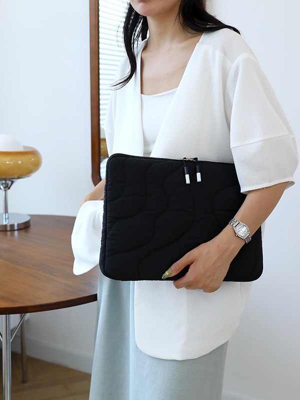 Korean Eco-Friendly Ultra-Light Weight-Reducing Computer Bag Inner Sleeve Tote Simple Cotton Linen Portable Waterproof 14inch Computer Bag