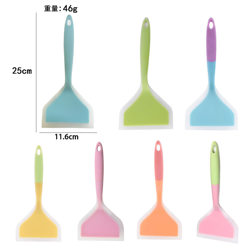Silicone Jade Burning Shovel Non-Stick Special Shovel Thick Egg Burning Shovel Silicone Fried Shovel Wide Stick Shovel Fried Egg Shovel