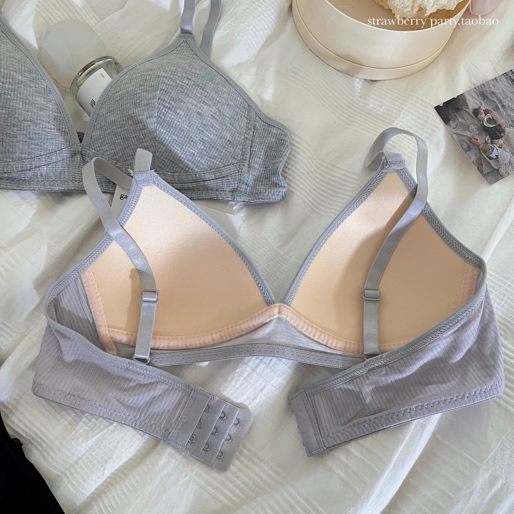 Thin Factory Direct Sales Korean Style New Style Girl Student Bra Without Rims Seamless Underwear Thin Small Breast Push-Up