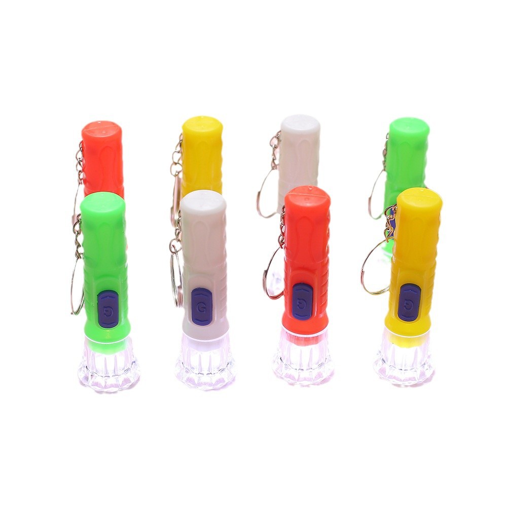 New mini plastic children's small flashlight transparent crystal led household small flashlight Home portable small