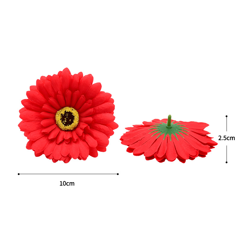 Artificial Autumn Gerbera Flowers for Dining Table, Coffee Table, Pastoral Decoration, Fake Bouquet, Wedding Decoration, Gerbera Flower Heads