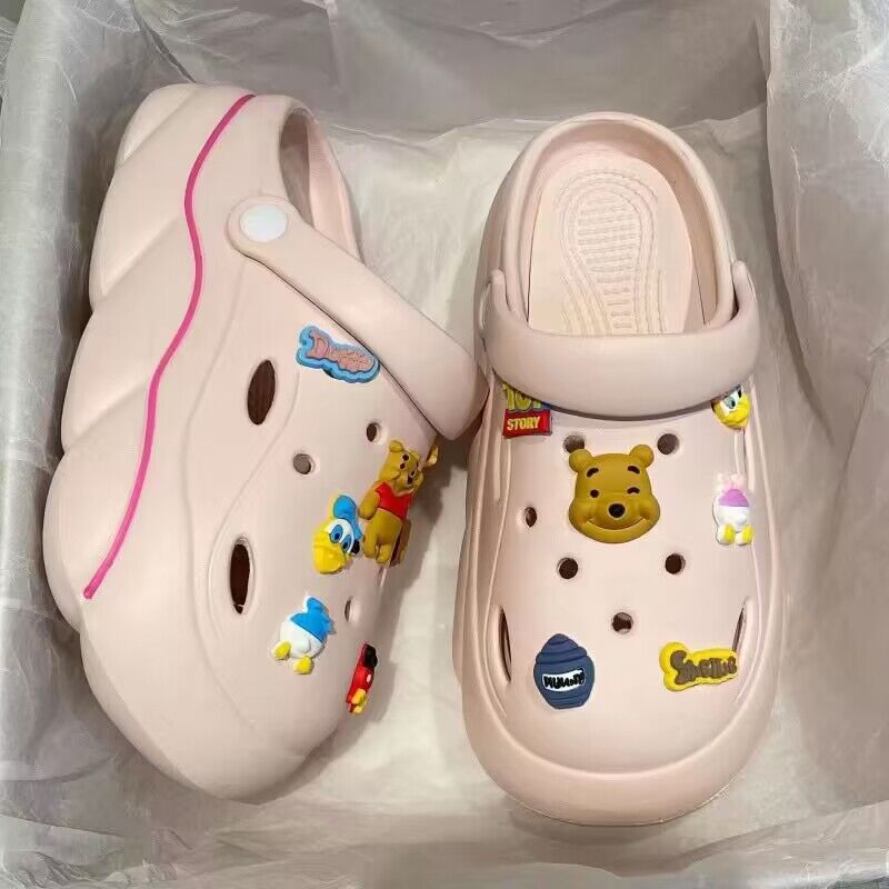 2025 новый стиль мужские сабо с эффектом облаков, летние уличные женские толстосолейные противоскользящие сандалии для пар