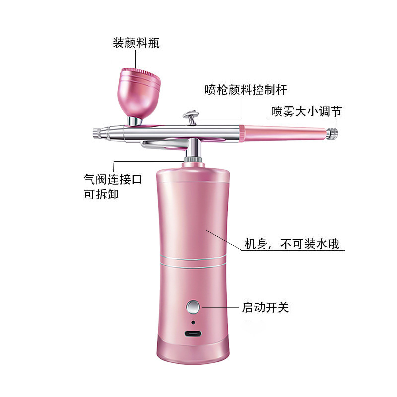 Cross-Border Oxygen Fairy Oxygen Injection Device, High-Pressure Handheld Household Convenient Nano-Spray for Hydrating and Moisturizing, Color Painting