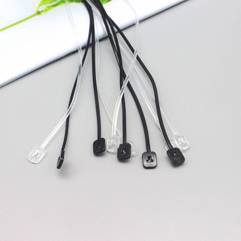 Cross-Border T-Shaped Lanyard Transparent Rope Pvc Sling Long-Term Spot Transparent Black