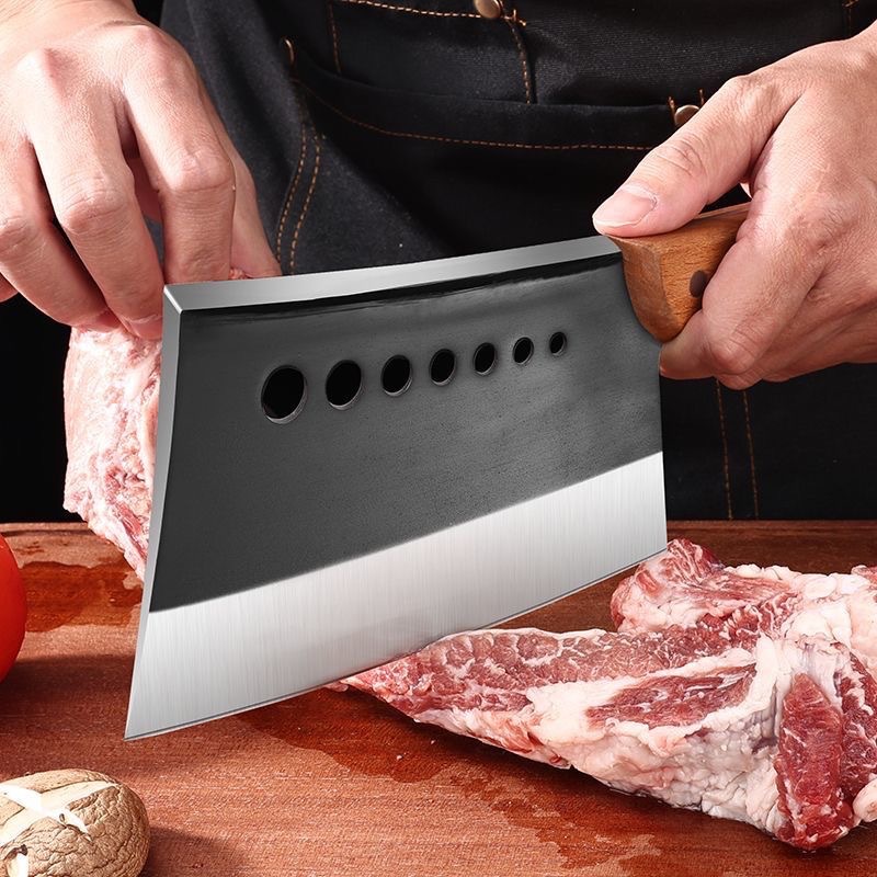 Pure Hand Forged Household Chopping Bone Knife Extra Thickened Commercial Chopping Knife Professional Chopping Bone Knife Cattle Bone Sheep Bone Chopping Bone Knife