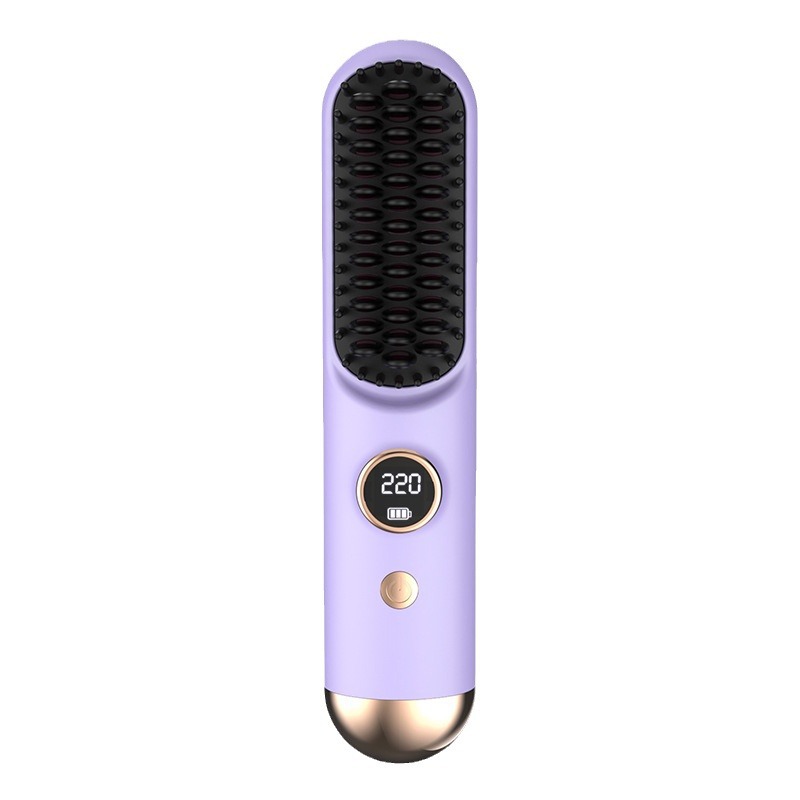 Wireless Lazy Hair Straightening Comb, Negative Ion Hair Care, Does Not Damage Hair, Portable Rechargeable Styling Comb, Dual-Purpose Electric for Curling and Straightening