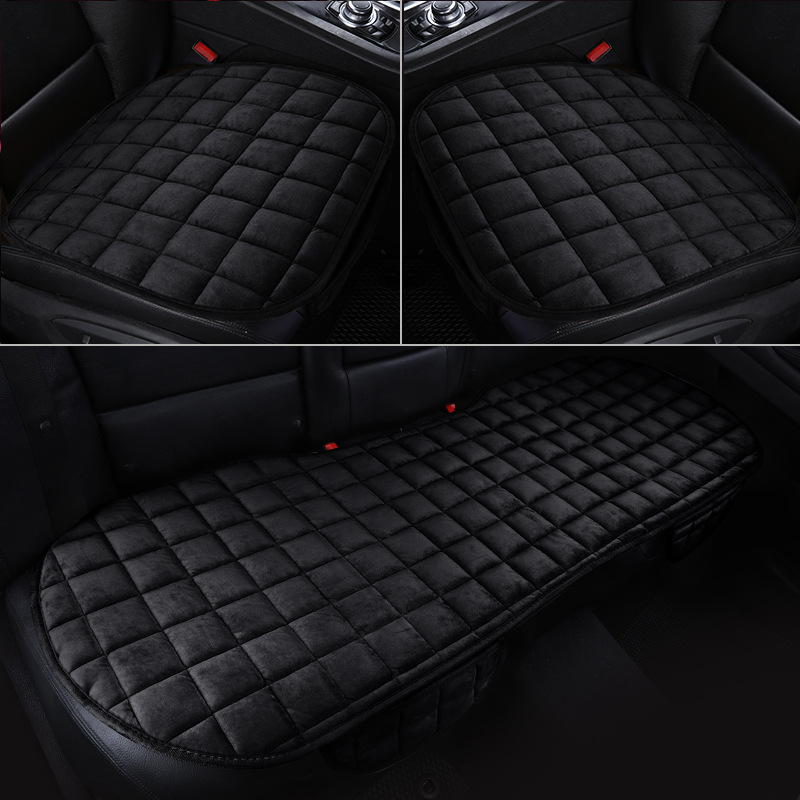 Winter plush cushion padded warm car cushion three-piece set manufacturers wholesale
