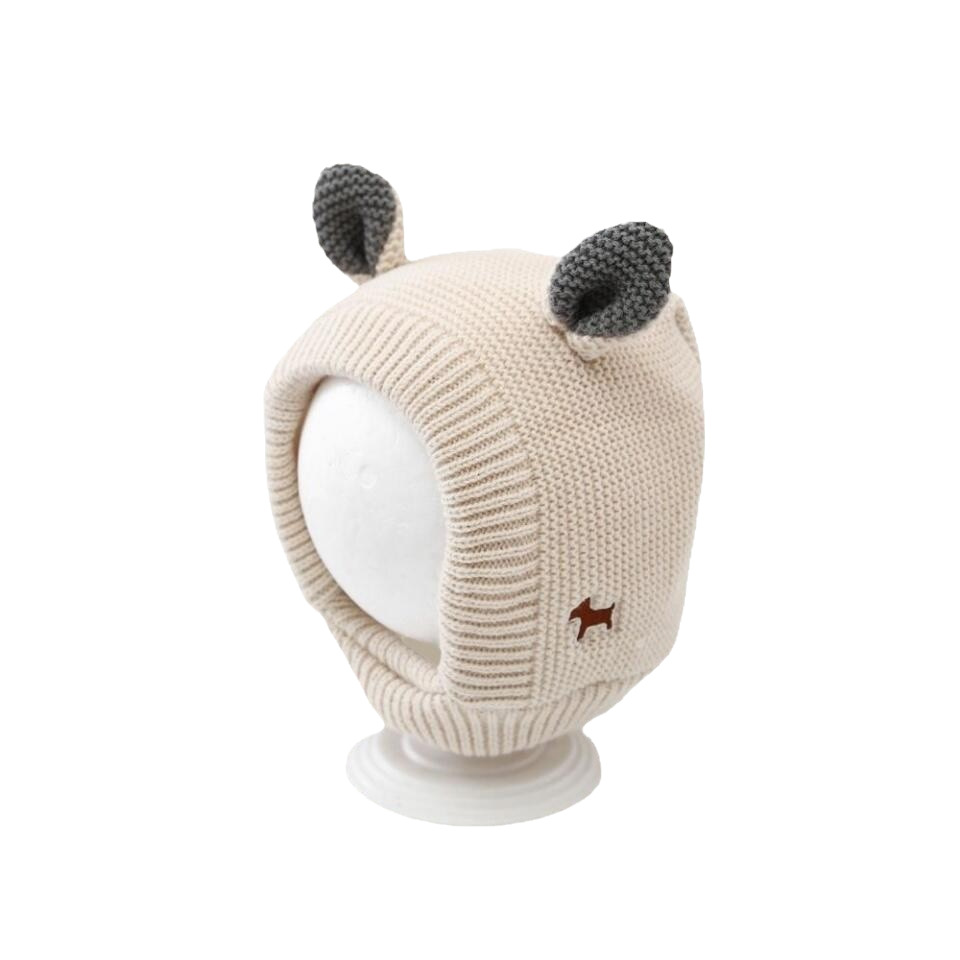 Autumn and winter children's warm hat infant wool hat men and women Korean baby pullover ear protection windproof knitted hat