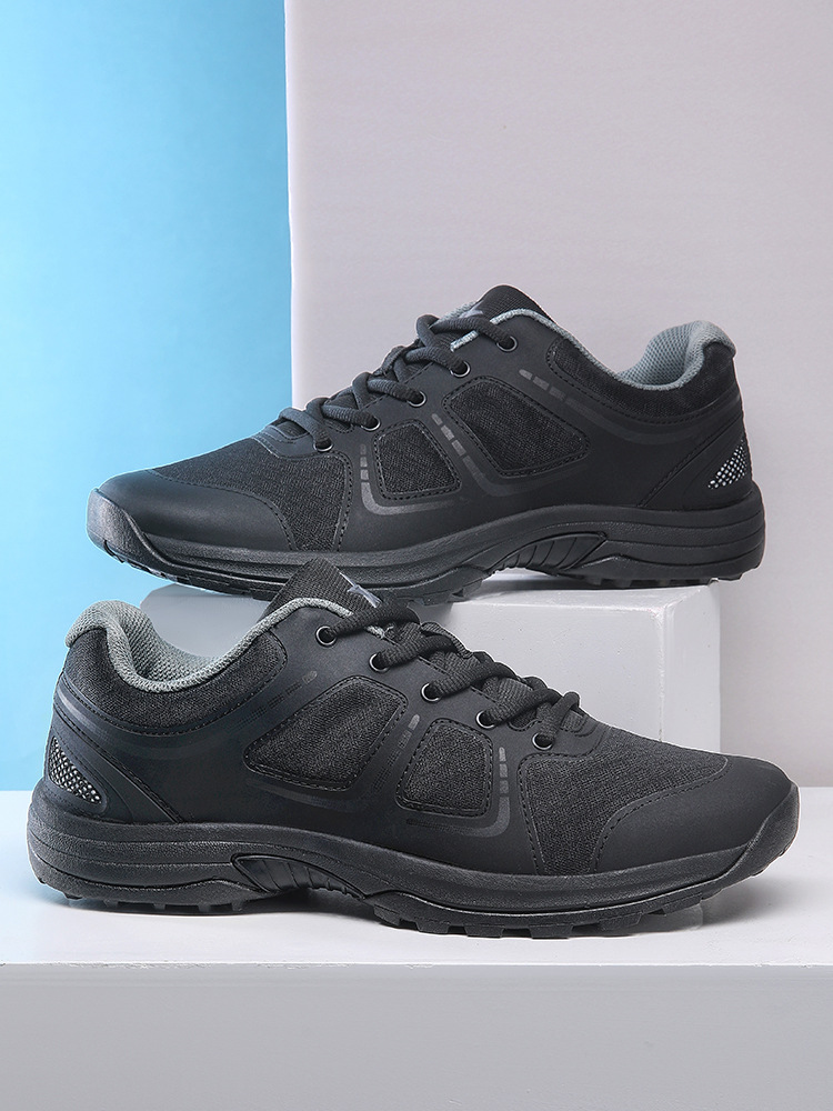 New Physical Training Shoes Men's Black Training Shoes Breathable Lightweight Running Shoes Fire Fighting Shoes Liberation Shoes Rubber Shoes Spring and Autumn