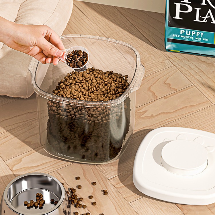 Cat Food Storage Bucket Dog Food Sealed Bucket Cat Pet Food Storage Bucket Sealed Storage Household Food Box