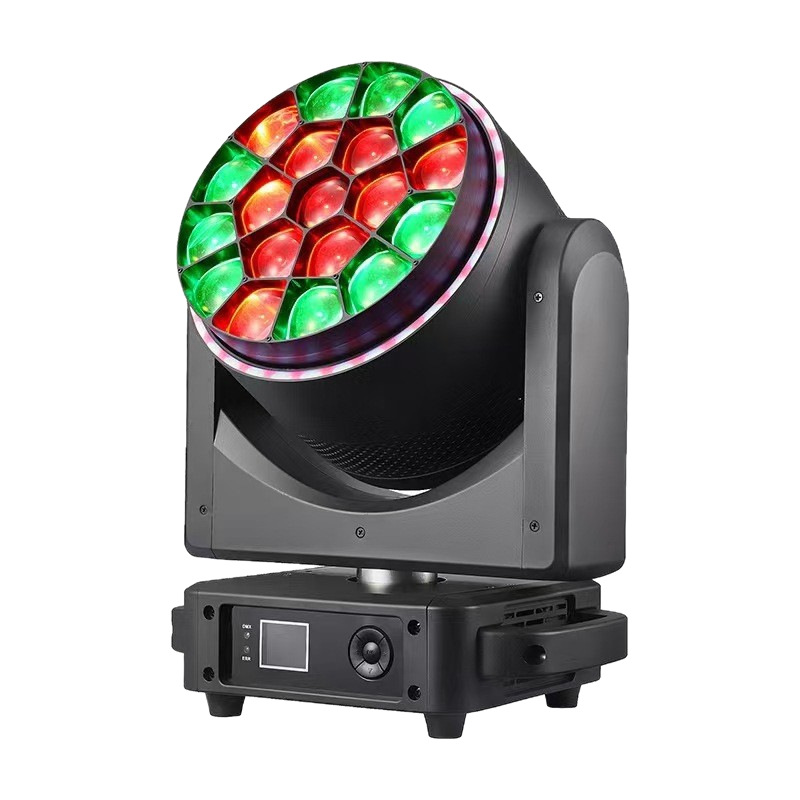 19 15/40W big bee eye rotating shaking head lamp disco stage wedding performance bar LED full color dyeing lamp
