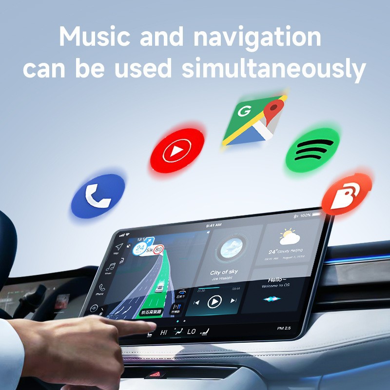 Cross-Border Auto Box USB Wireless Carplay Smart Car Device Suitable for iPhone and Android Car Use