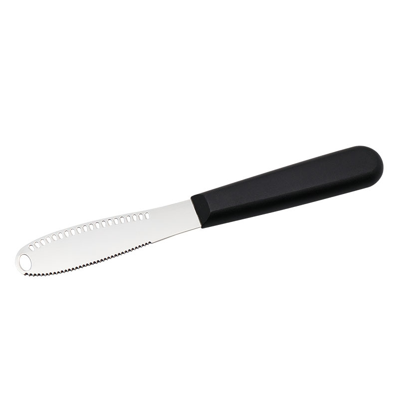 4-inch stainless steel butter knife with holes jam knife spatula serrated cheese cheese scraper factory wholesale