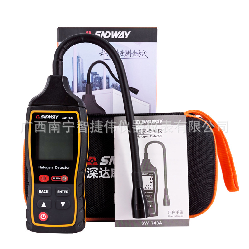 Shendawei Sw743A Air Conditioning Leak Detection Refrigerator Refrigerant Freon Leak Detector Halogen Gas Fluoride Detector