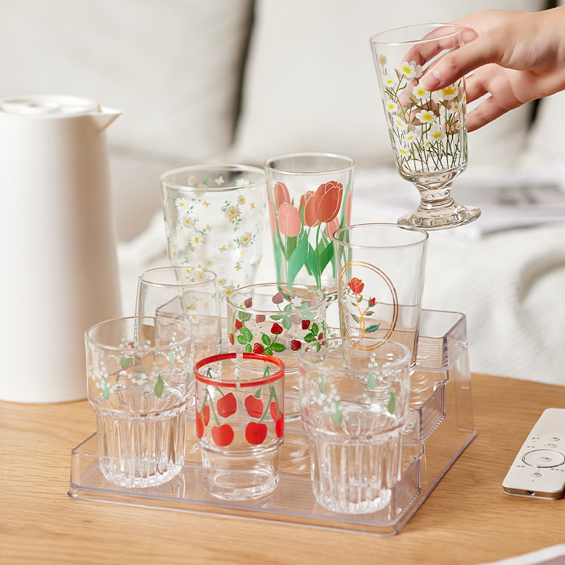 Stepped Cup Holder, Kitchen Storage Box, Coffee Table, Drinkware, Cup Storage Rack, Storage Rack, Cross-Border Popular Daily Necessities