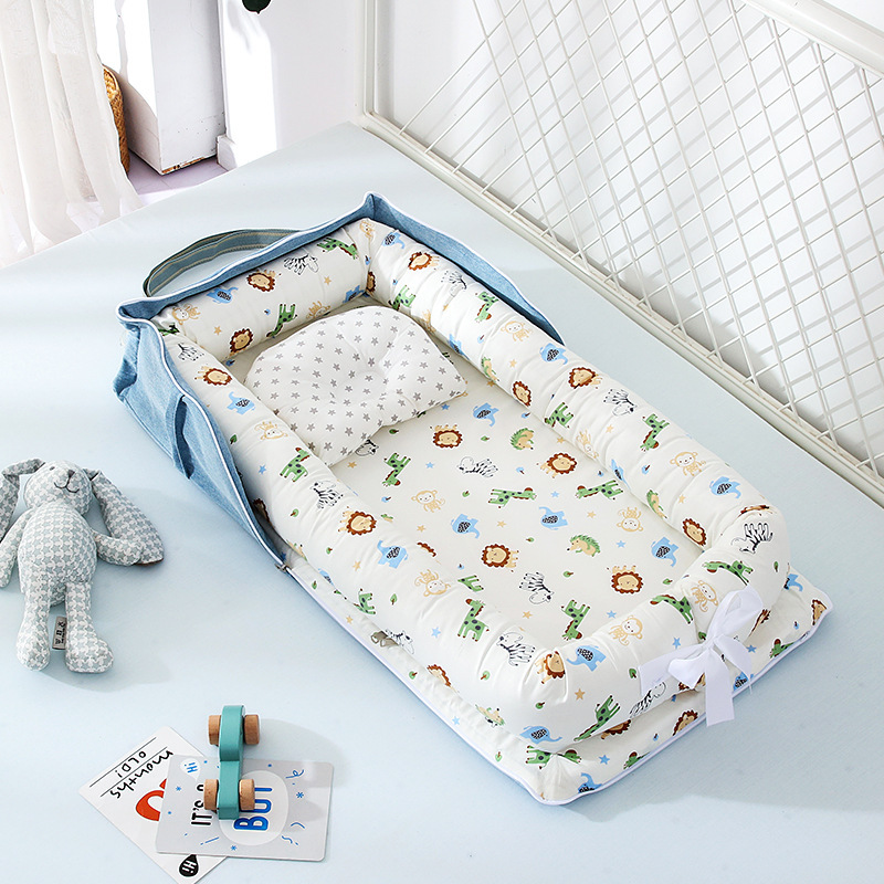 Ins South Korea Portable Mummy Baby Holding Nest Isolated Shoulder Mummy Bag Stamping Pillow Luggage Bed Middle Bed Crib