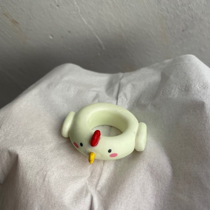 Chicken Swimming Ring Accessories, Play House Toys, This Surface Is a Bit of Yellow and Green Coating, Not White