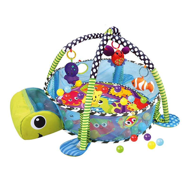 Гимнастический комплекс для младенцев, игровой коврик с черепашкой
