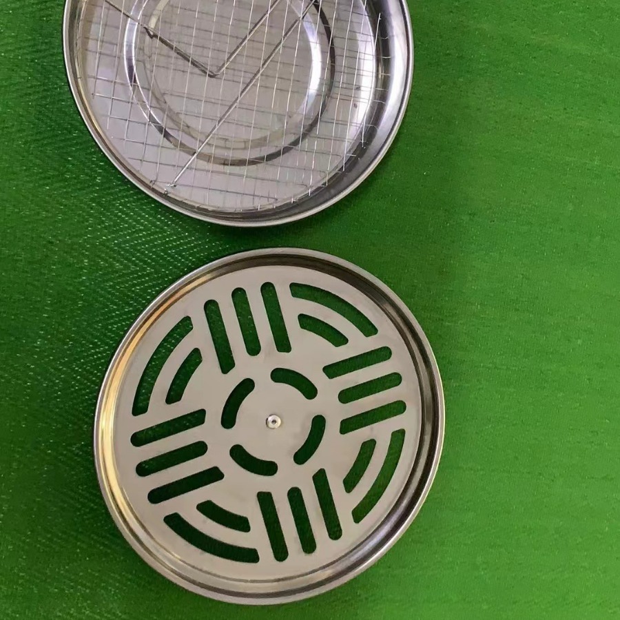 Stainless steel mosquito-repellent incense box mosquito-repellent incense tray portable outdoor aromatherapy sandalwood tray holder fireproof mosquito-repellent incense stove shelf for home use