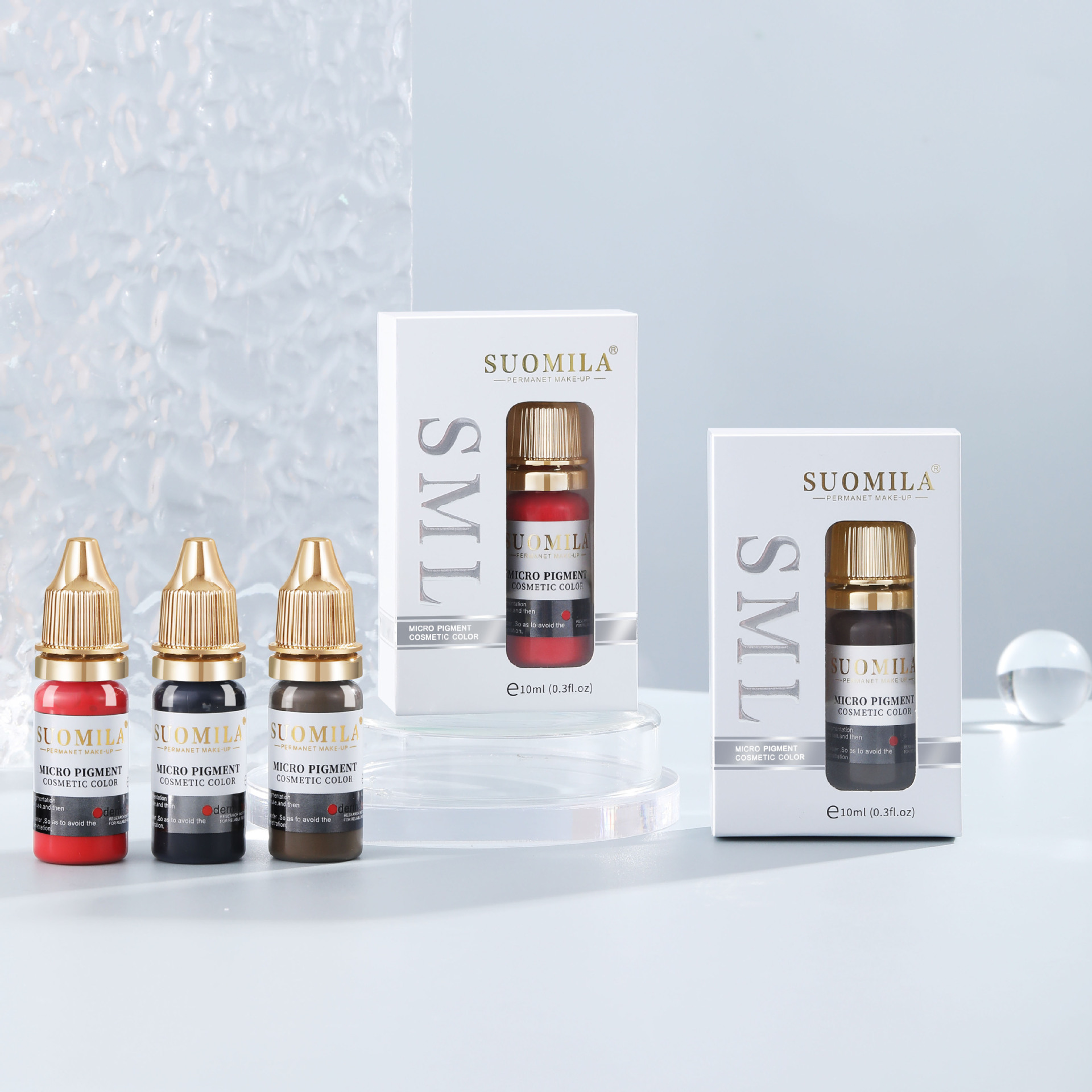 10 мл пигмент для вышивки SUOMILA, немецкий, полупостоянный, для бровей, линии глаз, плавающих губ, молочный цвет